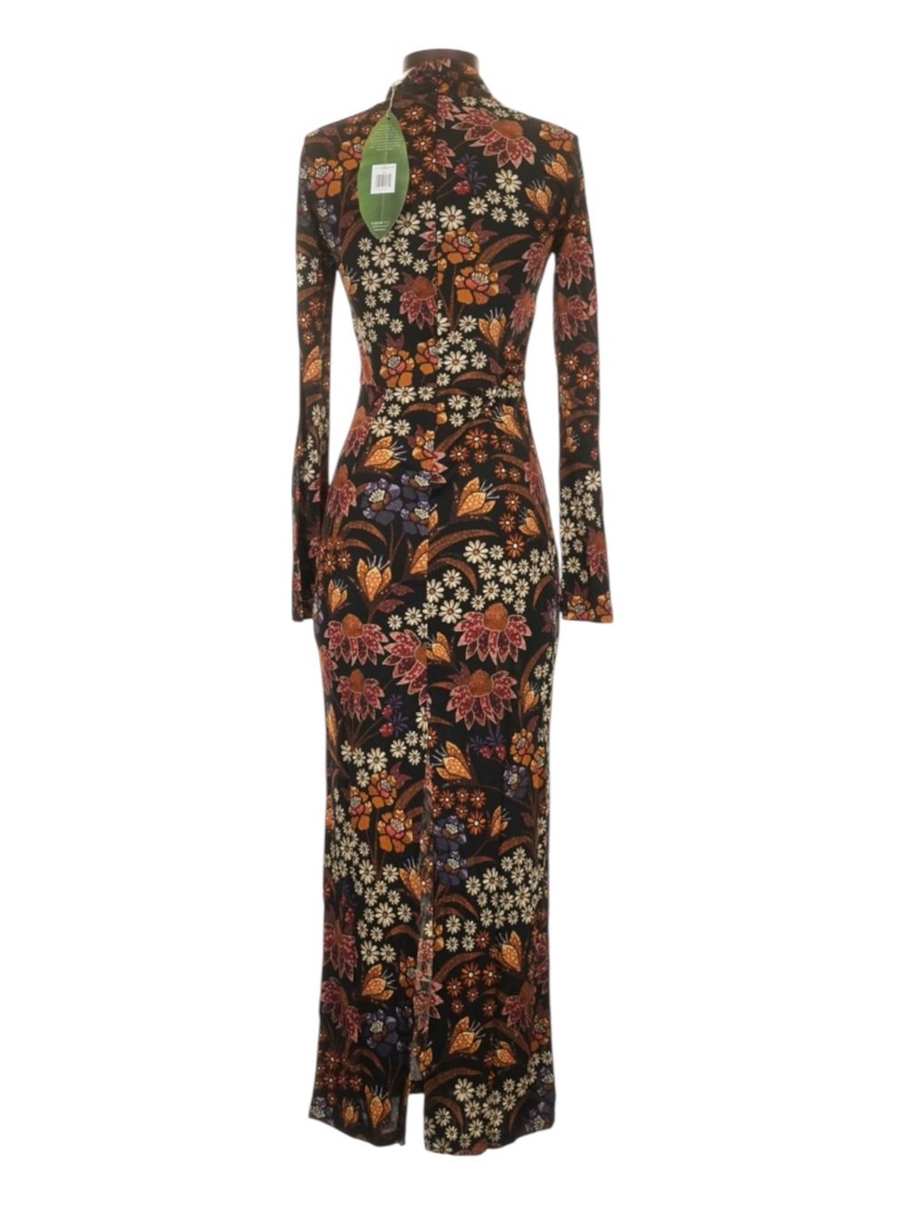 FARM Rio Lili Black Floral Long Sleeve V Neck Maxi Dress Size S NWT $298 - Picture 2 of 12